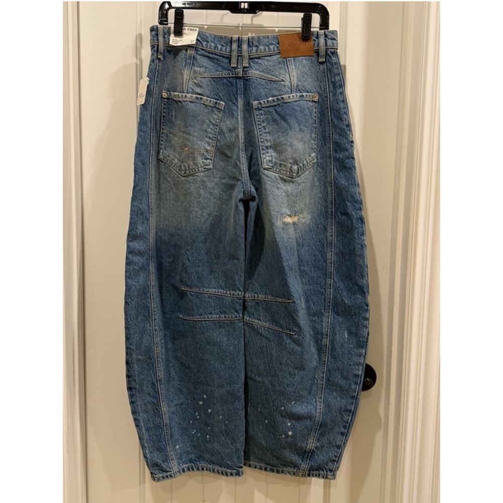 We The Free Good Luck Mid-Rise Barrel Jeans 100 Years - Picture 5 of 8